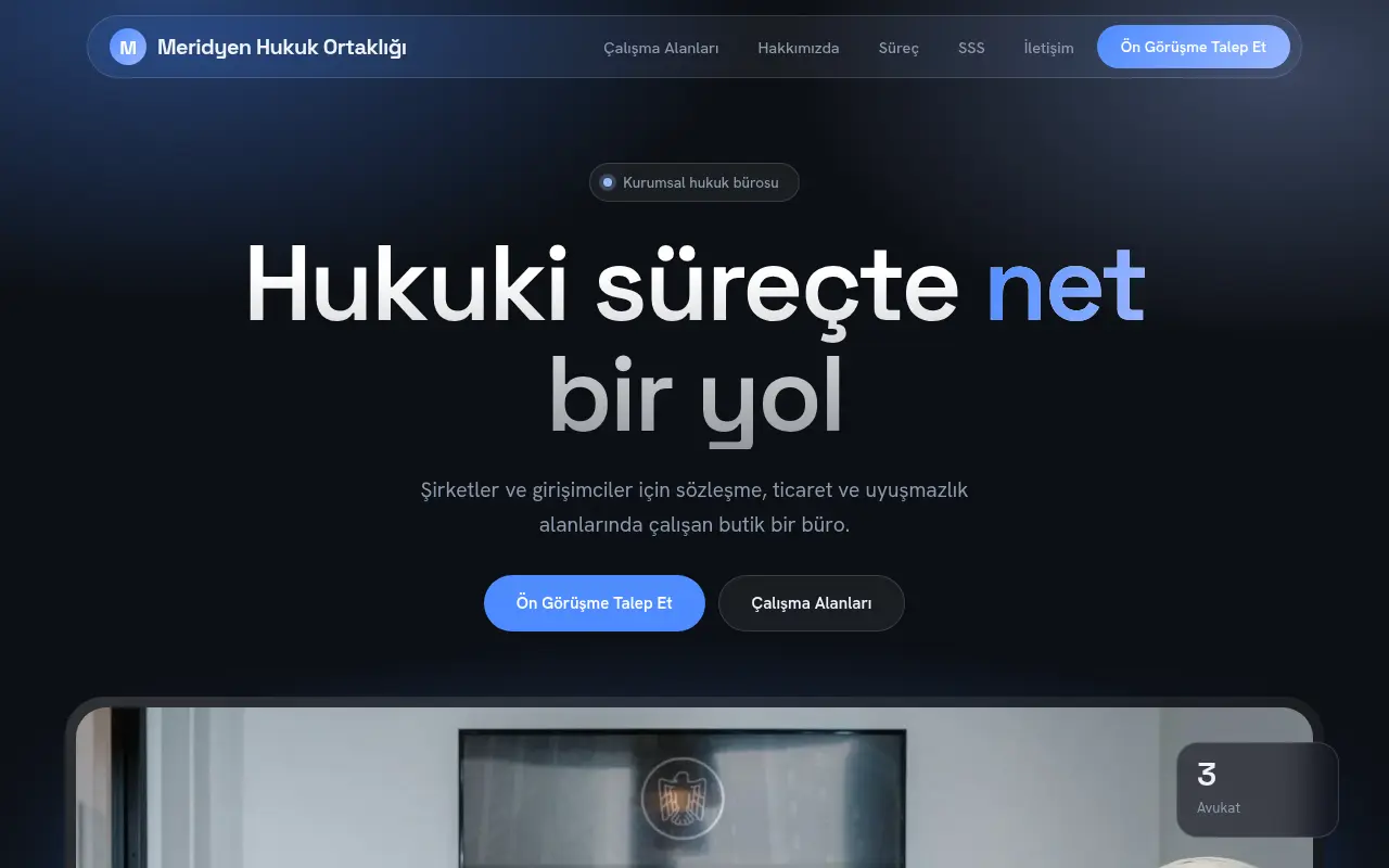 Avukat Web Sitesi — Meridyen Hukuk Ortaklığı